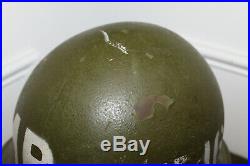 Original Late WW2 U. S. Army 4th Army M. P. Painted M1 Helmet with45' dated Liner