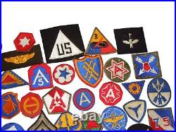 Original Lot of 90 WWII US Army Military Cut Edge Patches Infantry Cavalry