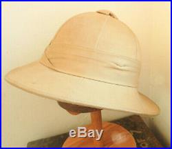 Original Military British WW2 Pith Helmet Sun Tropical Hat dated 1940 (5420)
