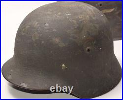 Original Named WWII German Army M35 ET62 Stahlhelm Helmet with Liner