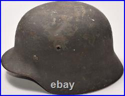 Original Named WWII German Army M35 ET62 Stahlhelm Helmet with Liner