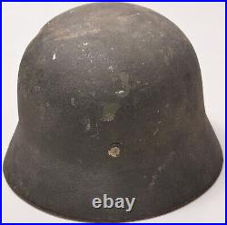 Original Named WWII German Army M35 ET62 Stahlhelm Helmet with Liner