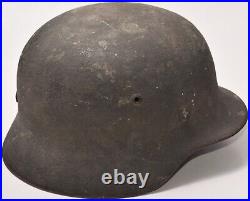 Original Named WWII German Army M35 ET62 Stahlhelm Helmet with Liner