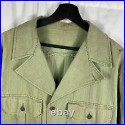 Original Named WWII US Army 1st Pattern HBT Jacket Large Size