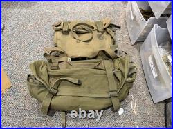 Original Post Wwii Korean War Us Army M1945 Combat Field Pack & Suspenders Set