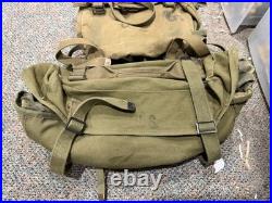 Original Post Wwii Korean War Us Army M1945 Combat Field Pack & Suspenders Set