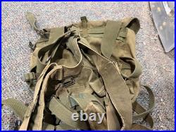 Original Post Wwii Korean War Us Army M1945 Combat Field Pack & Suspenders Set