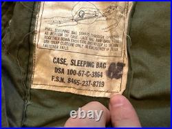 Original Post Wwii Us Army M1949 Mountain Mummy Sleeping Bag