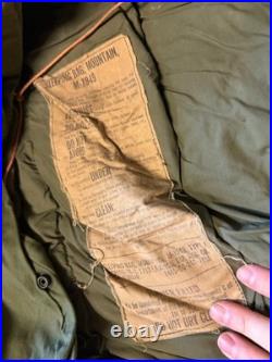 Original Post Wwii Us Army M1949 Mountain Mummy Sleeping Bag
