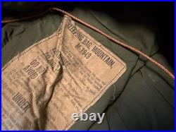 Original Post Wwii Us Army M1949 Mountain Mummy Sleeping Bag