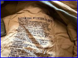 Original Post Wwii Vietnam War Us Army M1949 Mountain Mummy Sleeping Bag