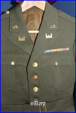 Original Pre WW2 U. S. Army Engineer ID Officer Uniform Jacket withInsignia & Belt