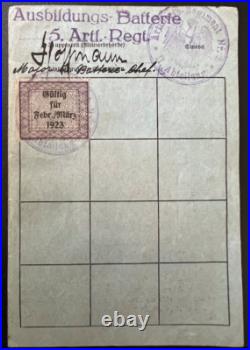 Original Pre-WWII German Army Weimar Reichswehr ID Truppen Ausweis Putsch RARE Original Pre-WWII German Army Weimar Reichswehr ID Truppen Ausweis Putsch RARE