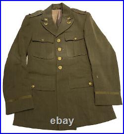 Original Pre WWII U. S. ARMY OFFICERS WOOL COAT & RIDDING BREACH SAM BROWN BELT +