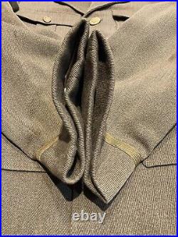 Original Pre WWII U. S. ARMY OFFICERS WOOL COAT & RIDDING BREACH SAM BROWN BELT +