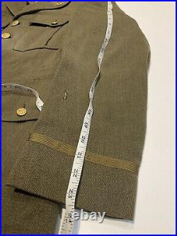 Original Pre WWII U. S. ARMY OFFICERS WOOL COAT & RIDDING BREACH SAM BROWN BELT +