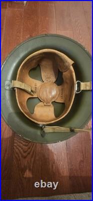 Original Pre WWII US Army M1917A1 Kelly Helmet Chinstrap & Liner
