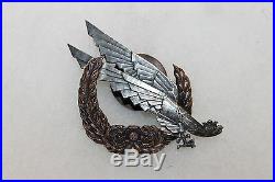 Original & Rare WW2 Polish Army 1st Rifle Brigade Badge with Nut, Maker Marked