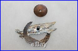 Original & Rare WW2 Polish Army 1st Rifle Brigade Badge with Nut, Maker Marked