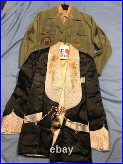 Original Rare WW2 US Army Painted OD Shirt Embroidered Jacket Ryukyu Island