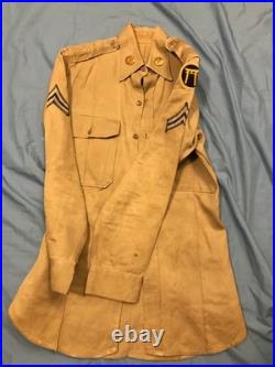Original Rare WW2 US Army Painted OD Shirt Embroidered Jacket Ryukyu Island