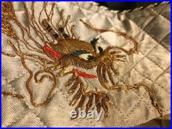 Original Rare WW2 US Army Painted OD Shirt Embroidered Jacket Ryukyu Island