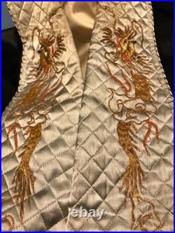 Original Rare WW2 US Army Painted OD Shirt Embroidered Jacket Ryukyu Island