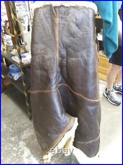 Original U. S. Army AAF WWII Sheepskin Leather Pants World War II Type A-3 Werber
