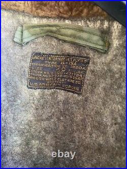 Original US Army Air Force B-15A WWII Flight Jacket Rough Wear Clothing Company