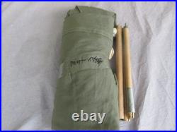 Original US Army Tent Canvas Tent Pole 1942 Cover & Poles WWII Model #2 Original US Army Tent Canvas Tent Pole 1942 Cover & Poles WWII Model #2