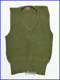 Original US Army WW2 40s Pullover armless private purchase Strickpullover