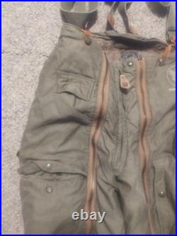 Original US WWII Army Air Forces A-11 Flight Trousers Size 30 With Suspenders