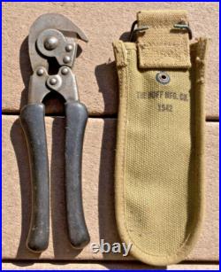 Original US WWII USMC / ARMY US BARB WIRE CUTTERS WW2 with Pouch Field Gear