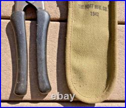 Original US WWII USMC / ARMY US BARB WIRE CUTTERS WW2 with Pouch Field Gear