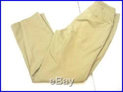 Original Vintage 1945 WWII US Army Khaki Cotton Trousers Pants Sz 31x33