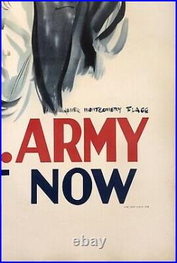 Original Vintage Poster I WANT YOU FOR THE U. S. ARMY USA WWII Uncle Sam FLAGG OL