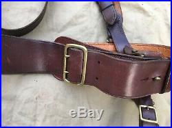 Original WW1/WW2 Pattern British Army Officers Sam Browne Belt & Sword Frog 36