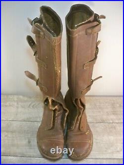 Original WW2 1940s USA Army Military International Calvary Riding Boots Size 7.5