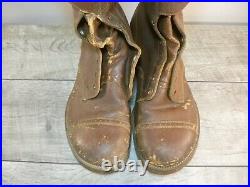 Original WW2 1940s USA Army Military International Calvary Riding Boots Size 7.5