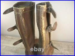 Original WW2 1940s USA Army Military International Calvary Riding Boots Size 7.5