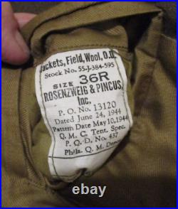 Original WW2 6th Corps 110th Infantry Division Medic Army Ike Tunic 1944 Dated