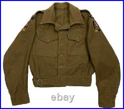 Original WW2 7th Armoured Division RASC Battledress Blouse Named WWII Jacket BD