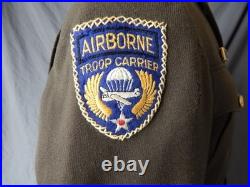 Original WW2 Army Air Force C-47 Pilot Documented Tunic with great patches, NICE