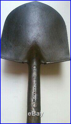 Original WW2 Army US IS&D-43 Trench Shovel M1910 T-Handle Entrenching Spade WWII