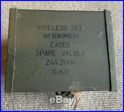 Original WW2 Australian Army No 108 Mk III Radio Spare Valves in Box, RARE