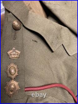 Original WW2 British Army Colonel Uniform With Pants WW1 Service Ribbon Bar WWII