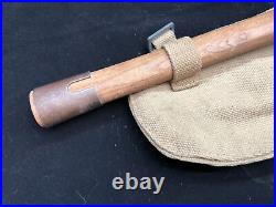 Original WW2 British Army Entrenching Tool, Helve & Cover Set Wartime Date