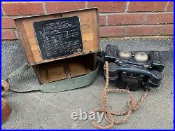 Original WW2 British Army MkII Mk2 Field Telephone 1940 Dated