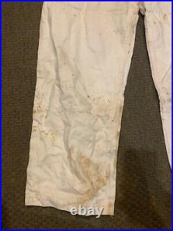 Original WW2 British & US Army Winter Snow White Over Trousers 1944 Dated