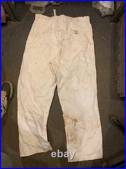 Original WW2 British & US Army Winter Snow White Over Trousers 1944 Dated